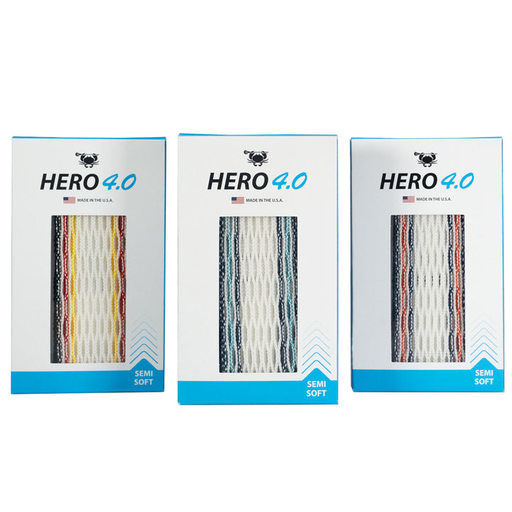 ECD Lacrosse Hero 4 semi soft in College Colors, front view