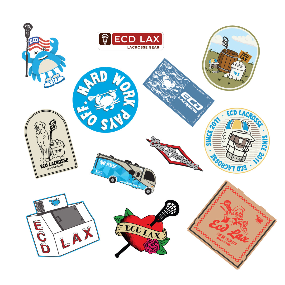 2025 Sticker Pack – ECD Lacrosse